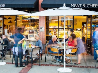 Patio outdoor dining at Meat & Cheese restaurant in Aspen
