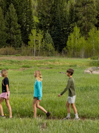 Kids hiking in Aspen, Colorado
