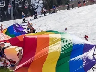 Aspen Gay Ski Week Ski Parade Flag